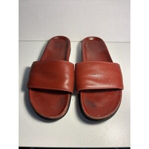 Buscemi Mens Classic Slide Guts Leather Sandals Shoes Size 10